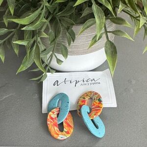 Colorful Linked Earrings